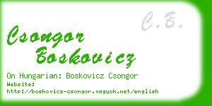 csongor boskovicz business card